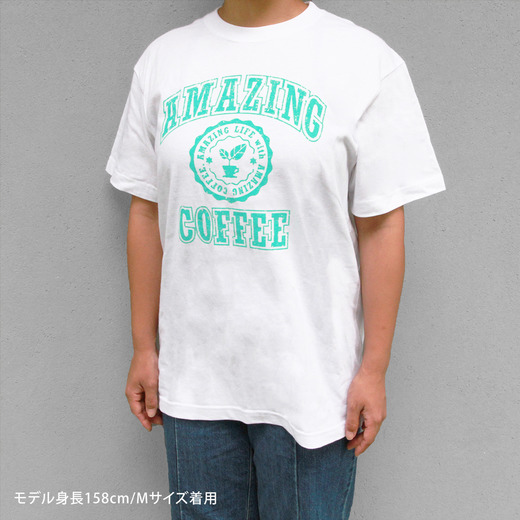 AMAZING COFFEE カレッジロゴ Tee〈ホワイト〉 詳細画像 ー 4