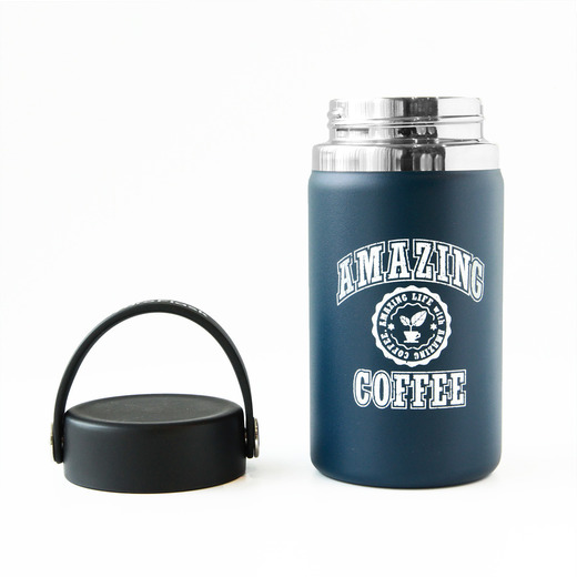 Hydro Flask×AMAZING COFFEE カレッジロゴ コラボトル〈ネイビー〉 詳細画像 ー 3