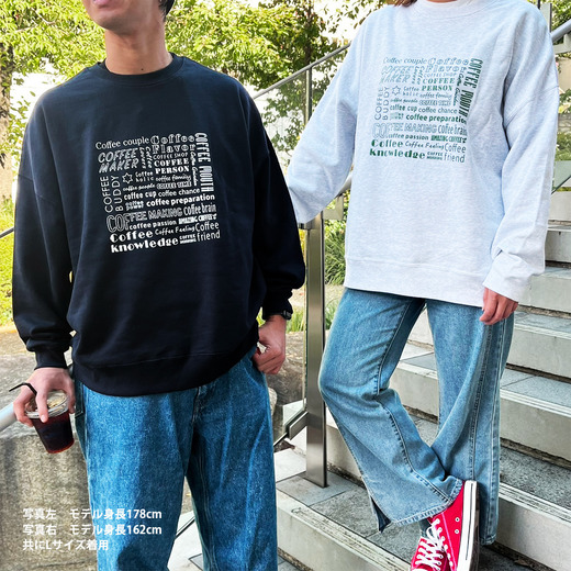 ビッグシルエットスウェット＜グレー×グリーン＞ 詳細画像 ー 4