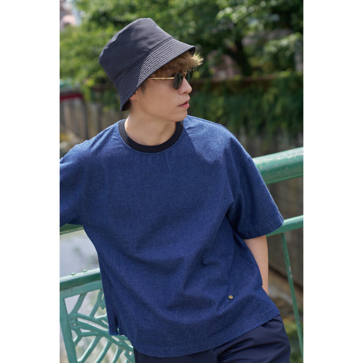 CULLNI×AMAZING COFFEE Denim Pullover 詳細画像 ネイビー 2