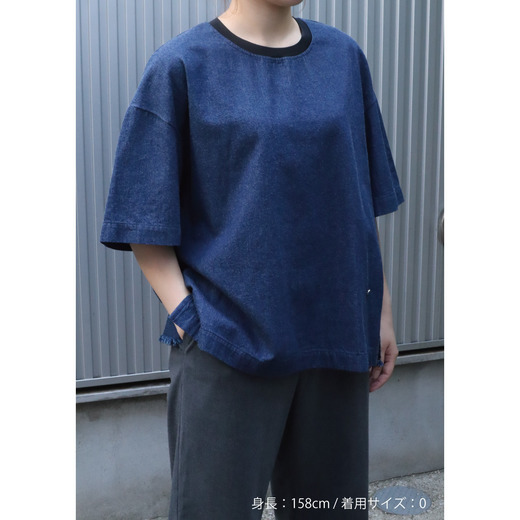 CULLNI×AMAZING COFFEE Denim Pullover 詳細画像 ネイビー 3
