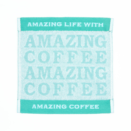 AMAZING COFFEE ハンドタオル〈エメラルドグリーン〉 詳細画像