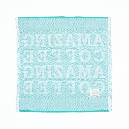 AMAZING COFFEE ハンドタオル〈エメラルドグリーン〉 詳細画像