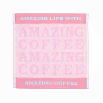 AMAZING COFFEE ハンドタオル〈ピンク〉