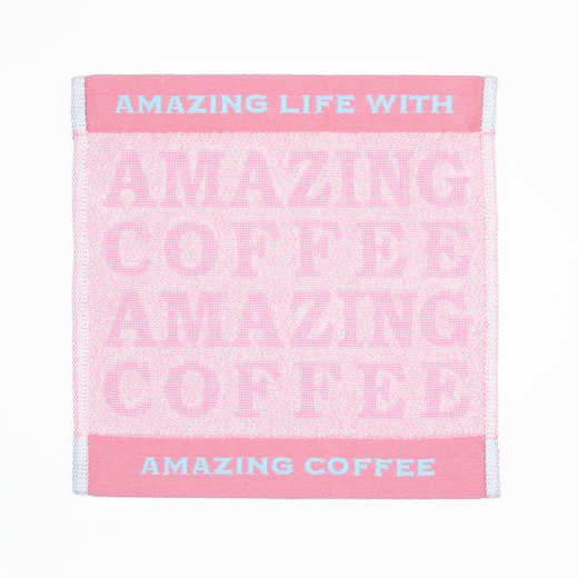 AMAZING COFFEE ハンドタオル〈ピンク〉 詳細画像
