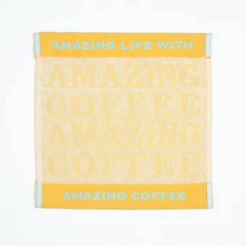 AMAZING COFFEE ハンドタオル〈イエロー〉