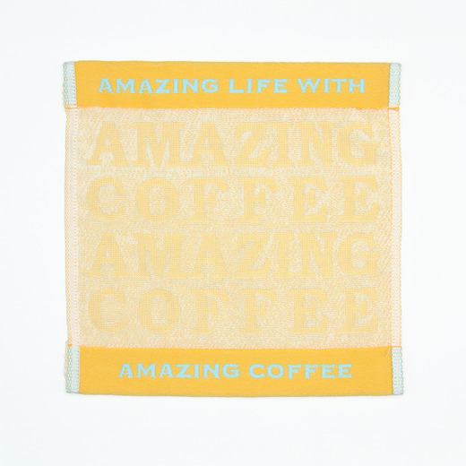 AMAZING COFFEE ハンドタオル〈イエロー〉 詳細画像 ー 1