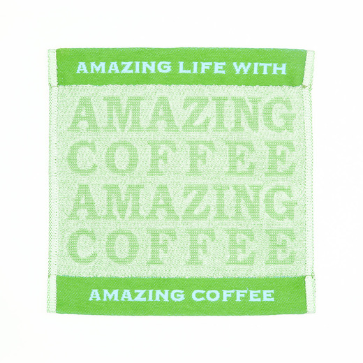 AMAZING COFFEE ハンドタオル〈グリーン〉 詳細画像 ー 1